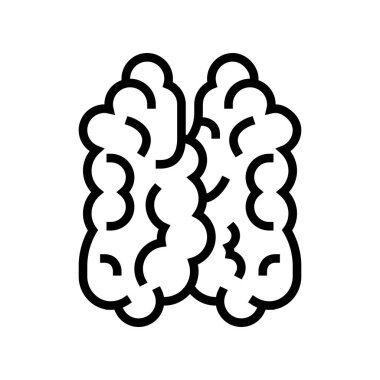 Bağışıklık sistemi çizgisi ikon vektör çiziminin timüsü