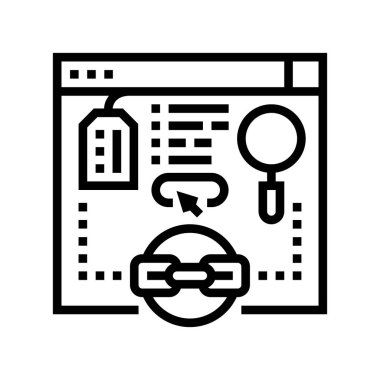 İlgili site satırı simgesi vektör çiziminden bağlantılar