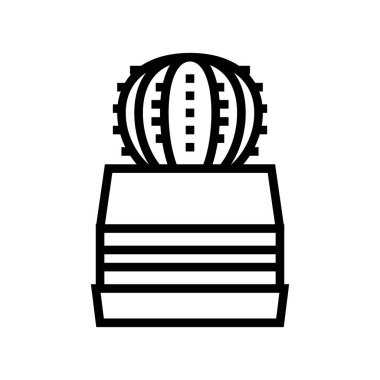 Sulu bitki çizgisi ikon vektör çizimi