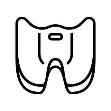 koltuk minderi çizgisi ikon vektör illüstrasyonu