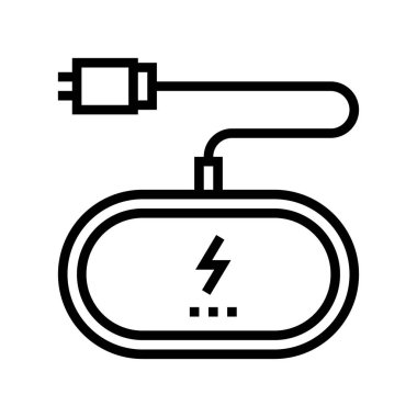 kablosuz yükleme pad çizgisi vektör çizimi