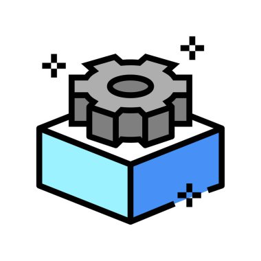 3d ürün nesne renk vektör illüstrasyonu oluşturuldu