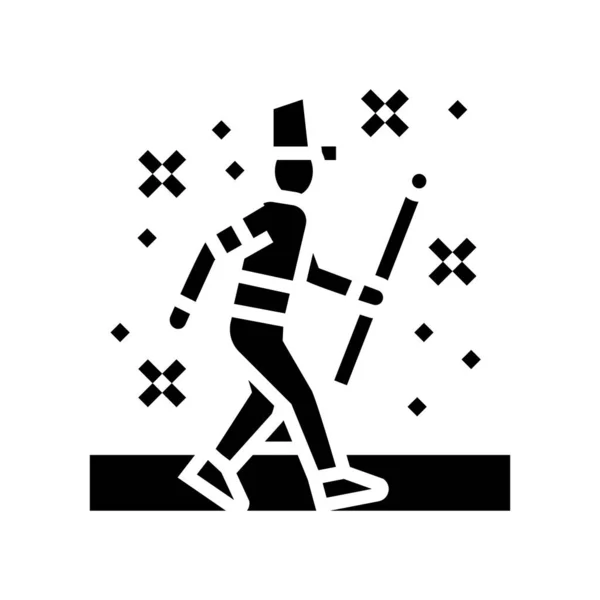 Parata manager glyph icona vettoriale illustrazione — Vettoriale Stock