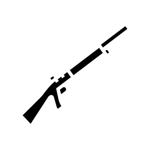 Shotgun weapon glyph icon vector illustration — Stock Vector
