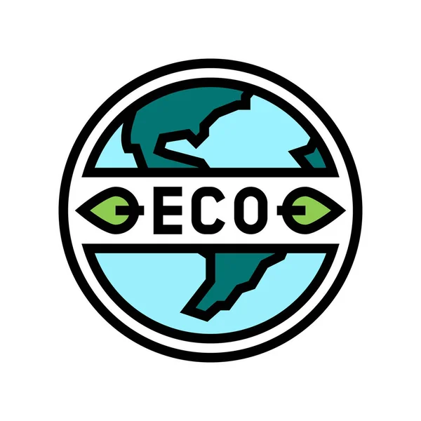 Eco clean kosmetische Farbe Symbol Vektor Illustration — Stockvektor