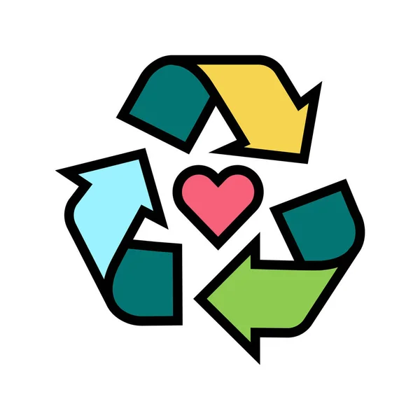 Recycling kosmetische Farbe Symbol Vektor Illustration — Stockvektor