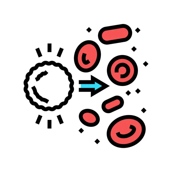 Autoinmunidad sangre color icono vector ilustración — Vector de stock
