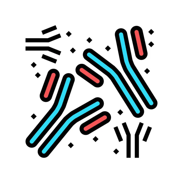 Anticuerpos de la enfermedad color icono vector ilustración — Vector de stock