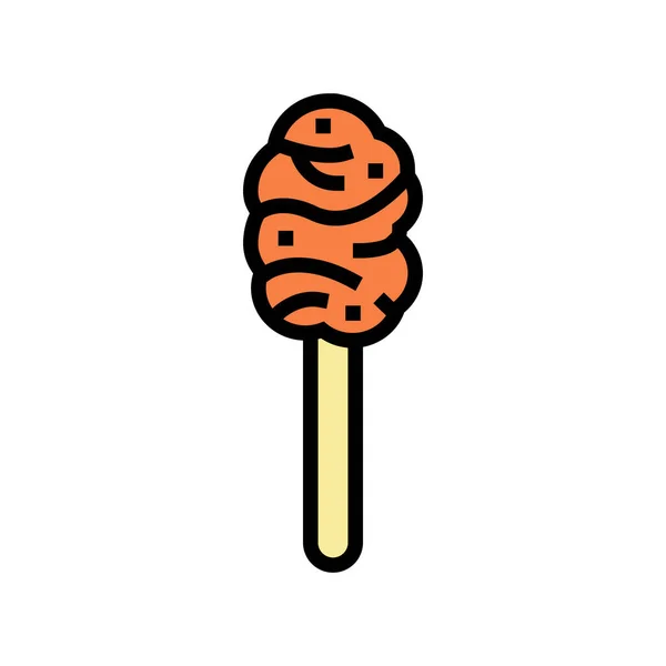 Maple taffy cor ícone vetor ilustração — Vetor de Stock