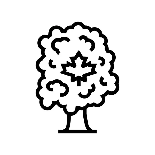 Maple tree line icon vector illustration — Stock vektor