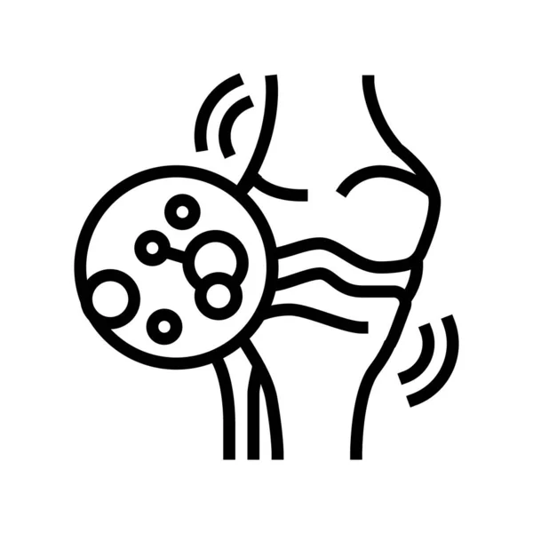 Juvenile idiopathic arthritis line icon vector illustration — 图库矢量图片