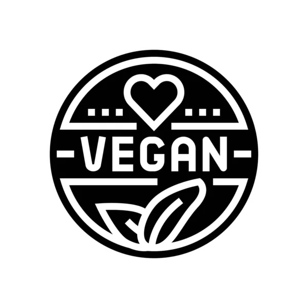 Icono de glifo cosmético vegano icono ilustración — Vector de stock