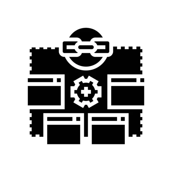 Optimization link glyph icon vector illustration — 图库矢量图片
