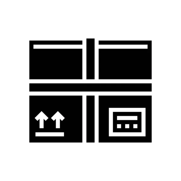 Boîte de colis illustration vectorielle icône glyphe — Image vectorielle