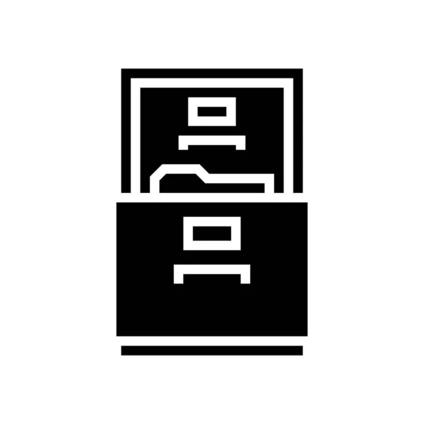 Classeur glyphe icône illustration vectorielle — Image vectorielle