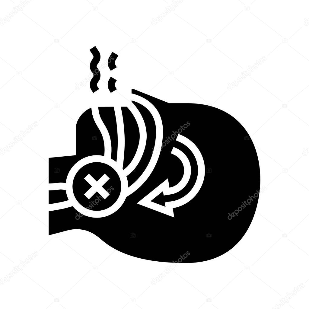 sleep apnea glyph icon vector illustration