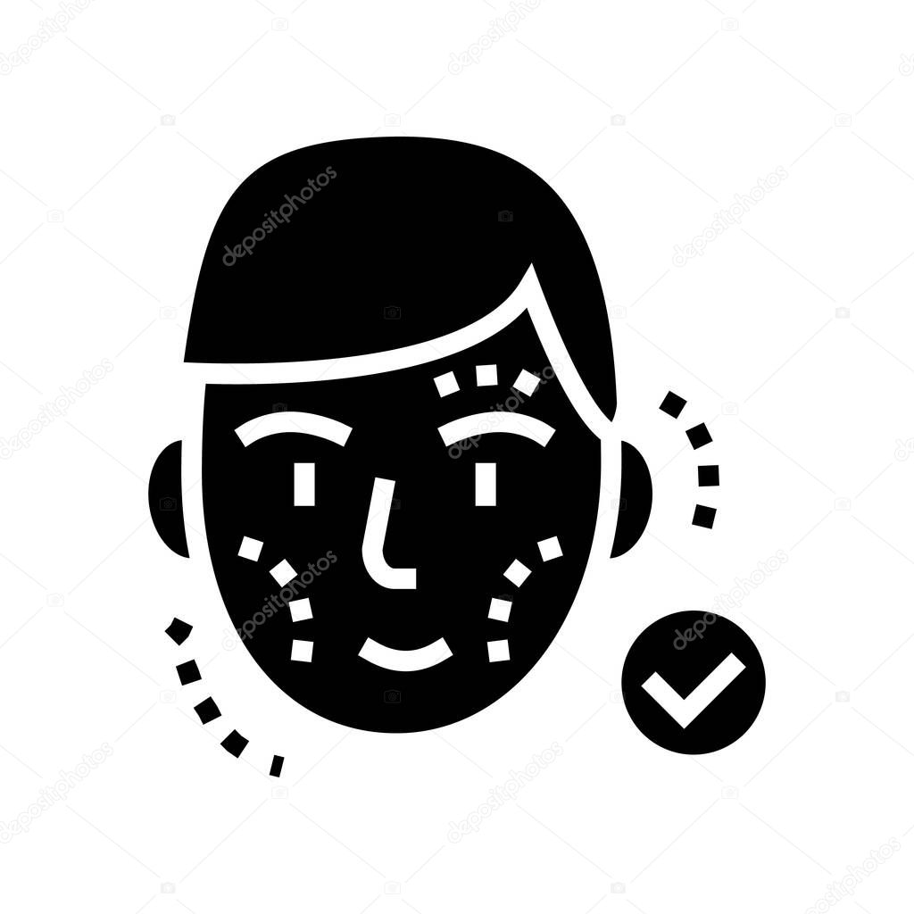 facial reconstruction surgery glyph icon vector illustration