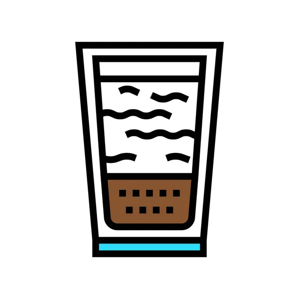Illustration vectorielle d'icône de couleur de café blanc plat — Image vectorielle