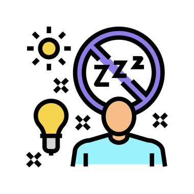 ışık terapisi renk ikonu vektör illüstrasyonu