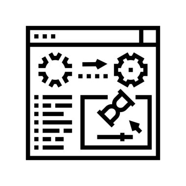 3d sunum satırı ikon vektör çizimi