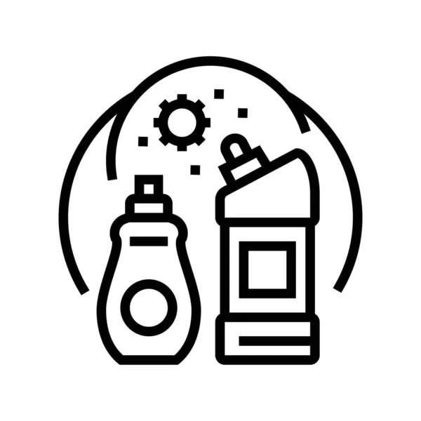 Consumer chemicals line icon vector illustration — Stock vektor