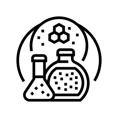 spesiyal kimyasallar çizgi vektör çizimi