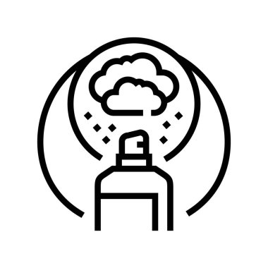 aerosol sprey çizgisi ikon vektör çizimi