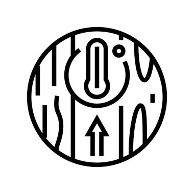 termal yalıtım taban çizgisi ikon vektör çizimi