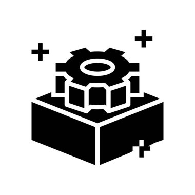 3d ürün nesnesi simge vektör illüstrasyonu oluşturuldu