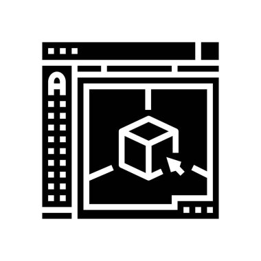 Otopsi 3d program glifleri vektör illüstrasyonu