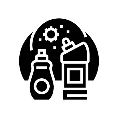 Tüketici kimyasalları glyph vektör çizimi