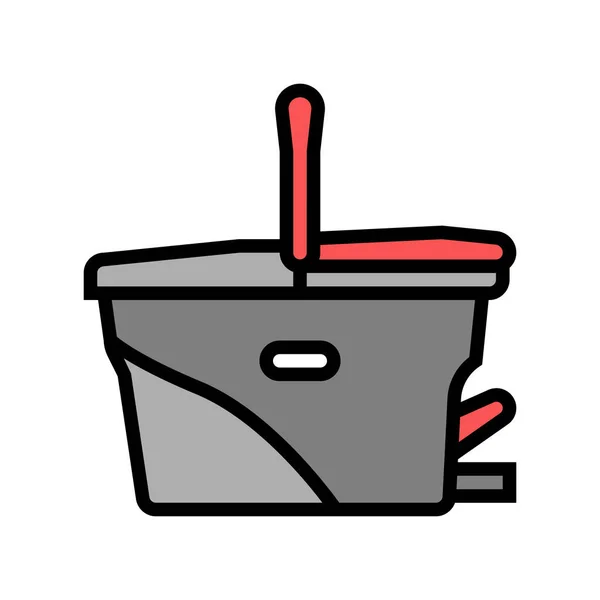 Bucket for cleaning color icon vector illustration — Stock vektor