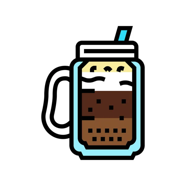 Mokka Kaffee Farbe Symbol Vektor Illustration — Stockvektor