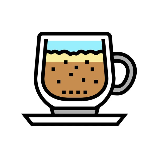 White coffee color icon vector illustration — Stockvektor