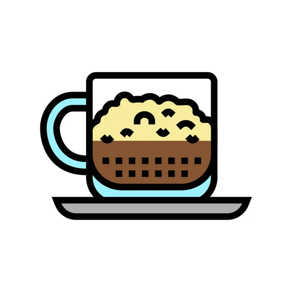 Macchiato café icono de color vector de ilustración — Vector de stock