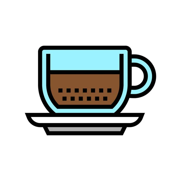 Espresso Kaffee Farbe Symbol Vektor Illustration — Stockvektor