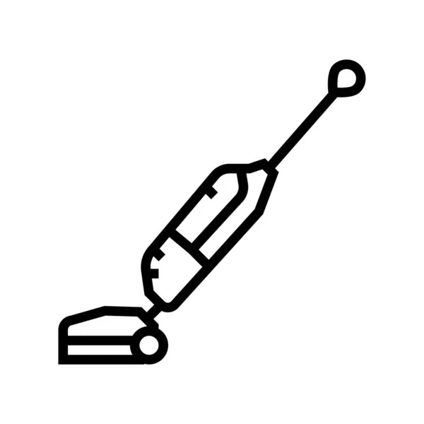 Vacuum electronic equipment for cleaning line icon vector illustration — Vetor de Stock