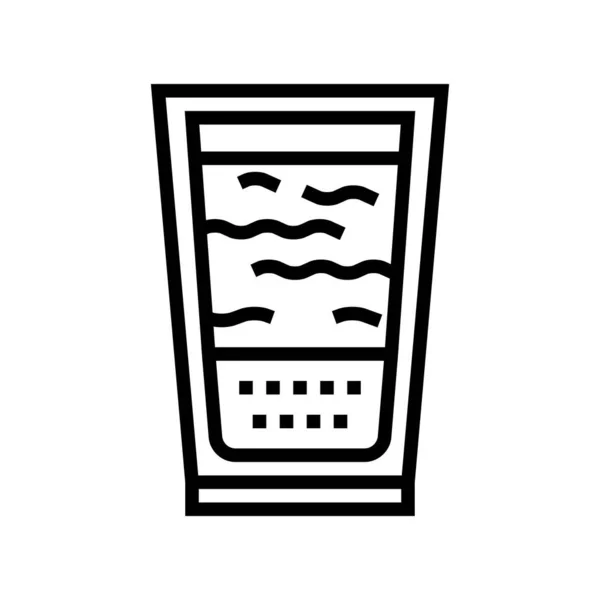 Flache weiße Kaffeelinie Symbol Vektor Illustration — Stockvektor