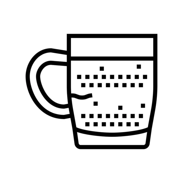 Doppio kávévonal ikon vektor illusztráció — Stock Vector