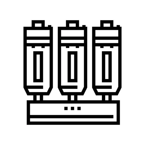 Refinación de la línea de olivo icono vector ilustración — Vector de stock