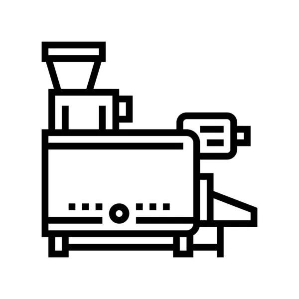 Pitting machine line icon vector illustration — Vettoriale Stock