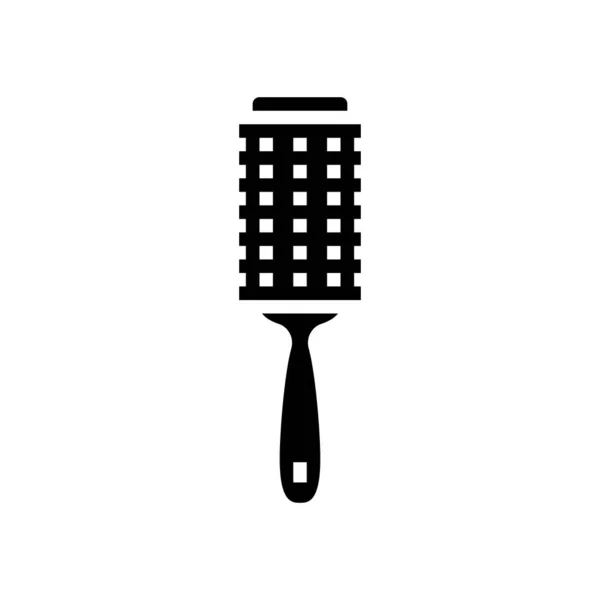 Handle brush for housekeeping glyph icon vector illustration — Vetor de Stock