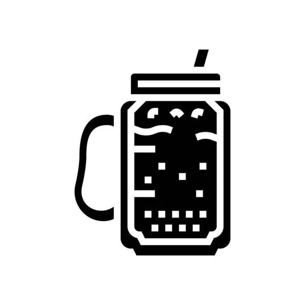 Mocha café glifo ícone vetor ilustração —  Vetores de Stock