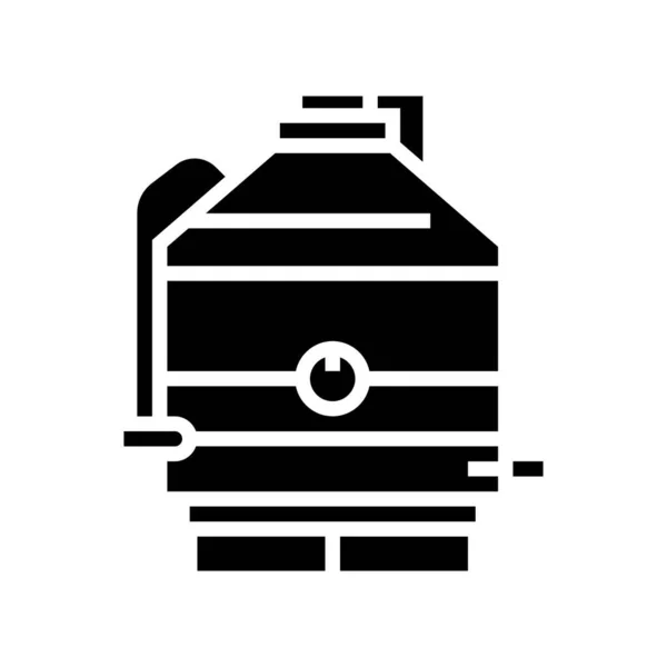 Ilustração do vetor do ícone do glifo oliva da filtração — Vetor de Stock