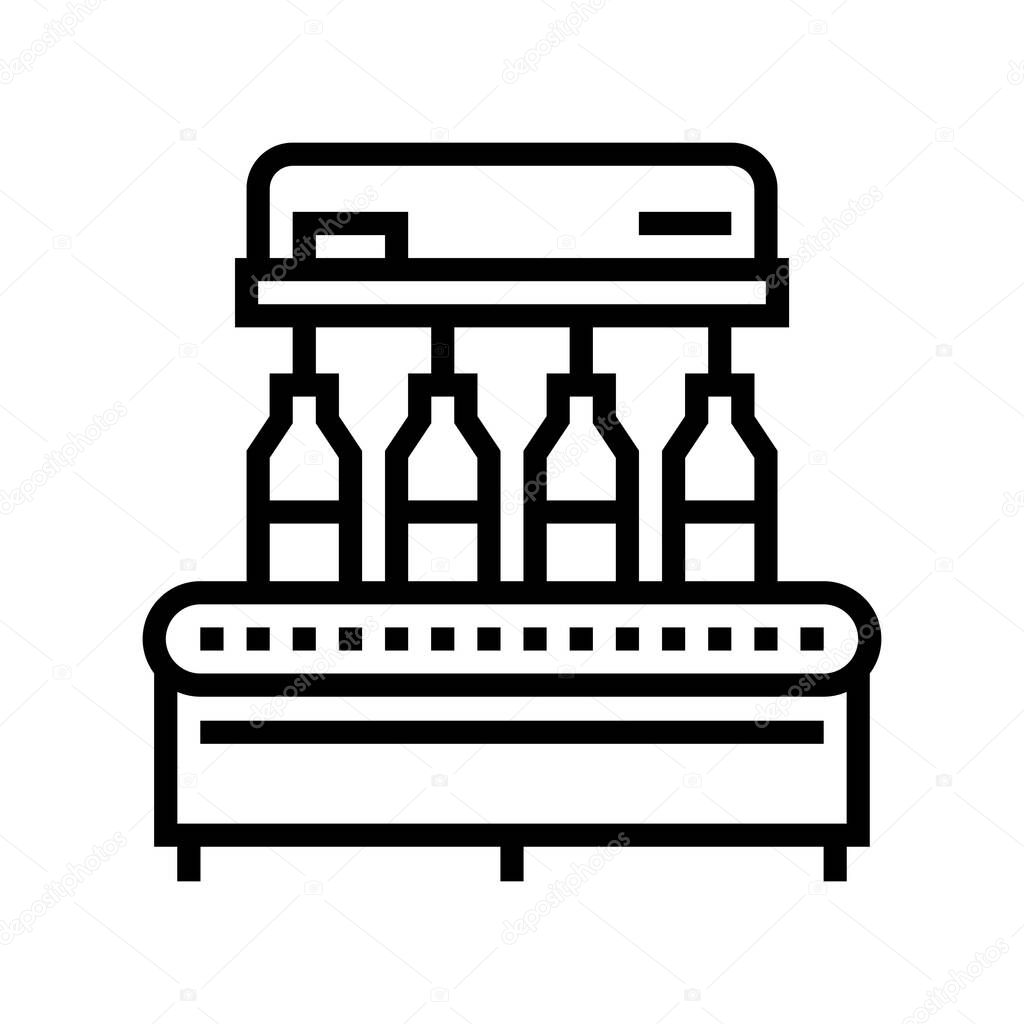 spill olive oil line icon vector illustration
