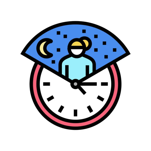 Night nanny color icon vector illustration — стоковый вектор