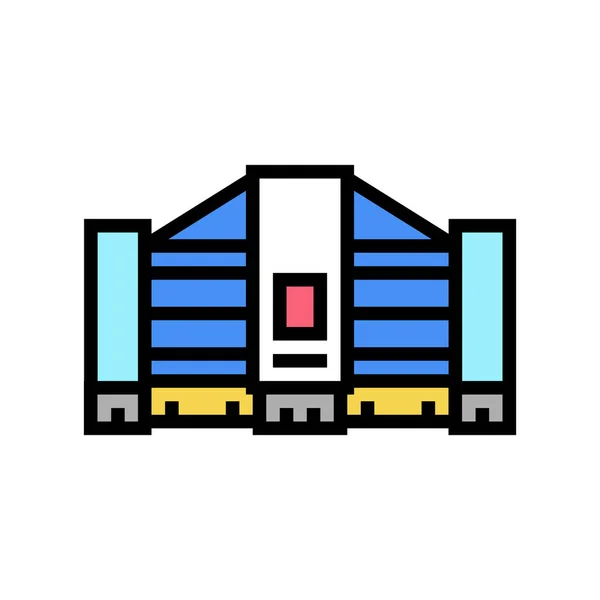 Expo center Farbe Symbol Vektor Illustration — Stockvektor