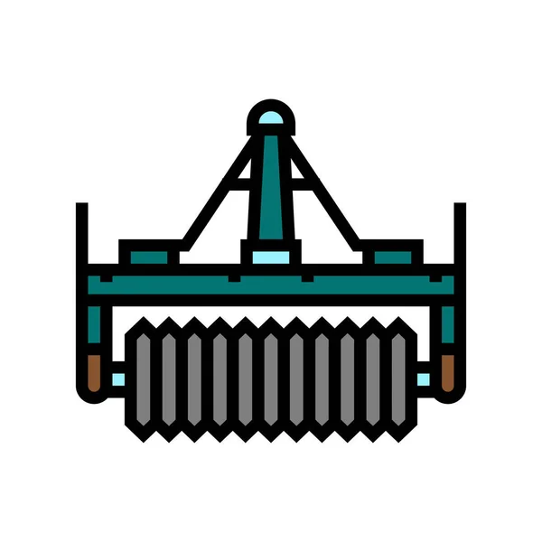 Cultipacker farm equipment color icon vector illustration — 图库矢量图片