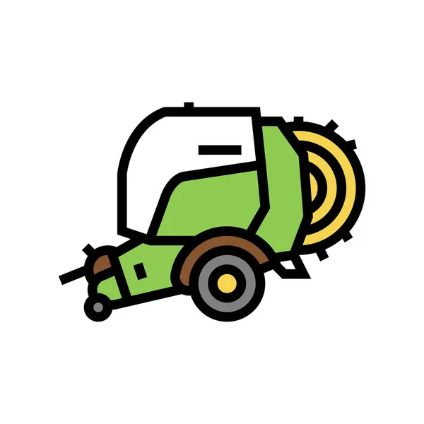 Baler farm tool color icon vector illustration — Stockvektor