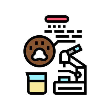 İdrar testi evcil hayvan renk ikonu vektör illüstrasyonu